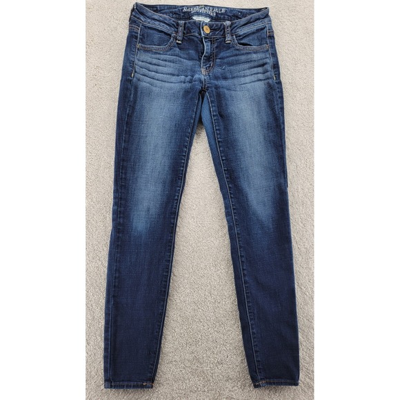 American Eagle Outfitters Denim - American Eagle Women's Jeggings Size 2 Regular Super Stretch 5 Pocket Whiskered